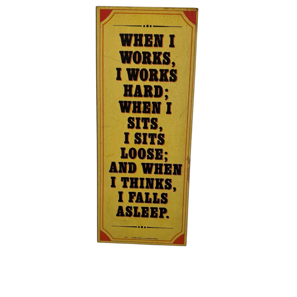 Vintage Abbey Press‎ St. Meinrad Indiana Wood Sign - Office Decor Funny Saying - Picture 5 of 5